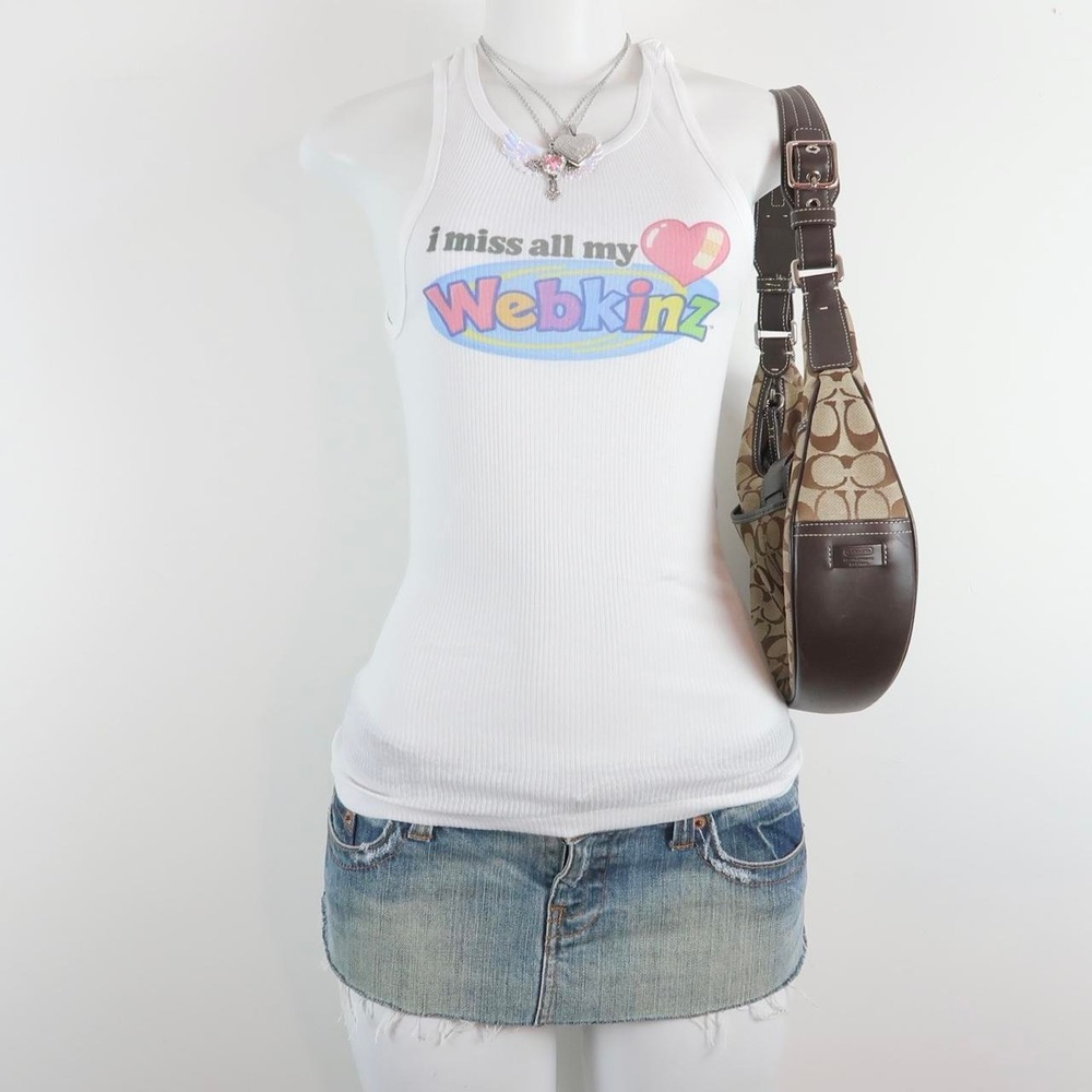 y2k webkinz tank top | 2000s nostalgia graphic baby tank | vintage internet